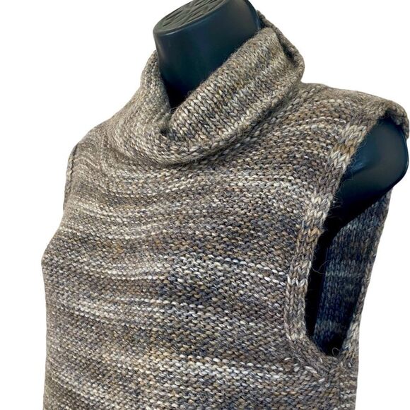 Massimo Dutti Alpaca Blend Sleeveless Turtleneck Tunic Sweater Sz S NWOT - Picture 3 of 12
